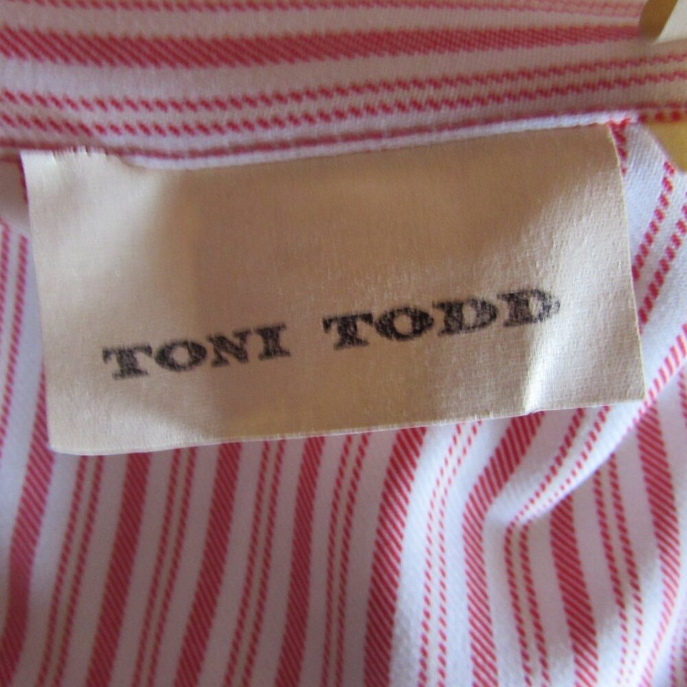Vintage Toni Todd Jacket & Dress in Red White Ticking Stripe - Picture 13 of 15